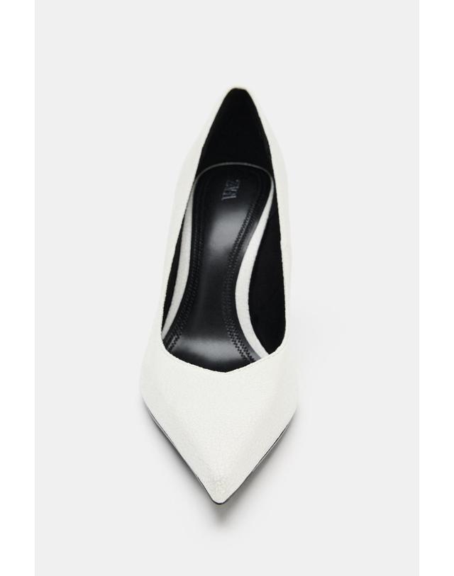 자라 자라 크랙 이펙트 포인티 하이힐 펌프스 3202/810/850 WHITE 화이트 착용컷