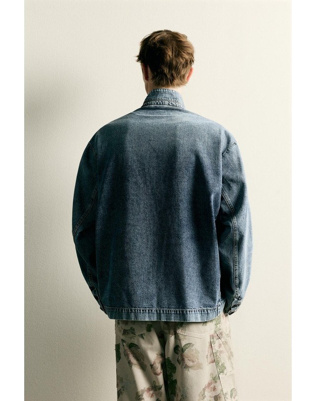자라 자라 릴렉스핏 워시드 데님 블레이저 6243/001/427 MID-BLUE 블루 착용컷