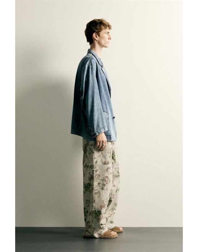 자라 자라 릴렉스핏 워시드 데님 블레이저 6243/001/427 MID-BLUE 블루 착용컷