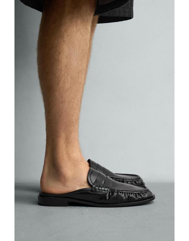 자라 자라 페니 스트랩 뮬 로퍼 2681/820/800 BLACK 블랙 착용컷