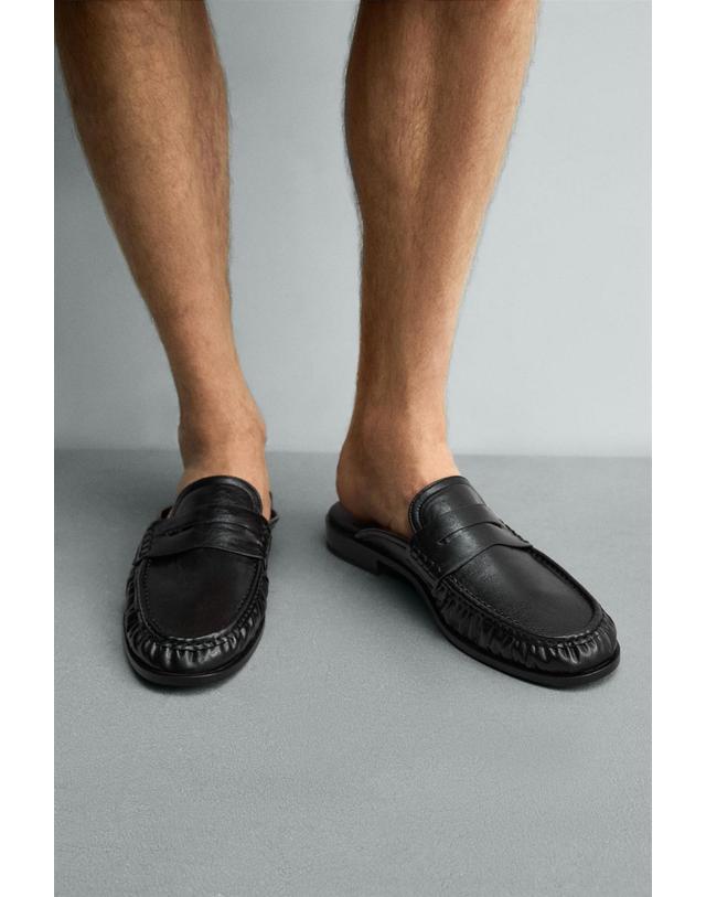 자라 자라 페니 스트랩 뮬 로퍼 2681/820/800 BLACK 블랙 착용컷