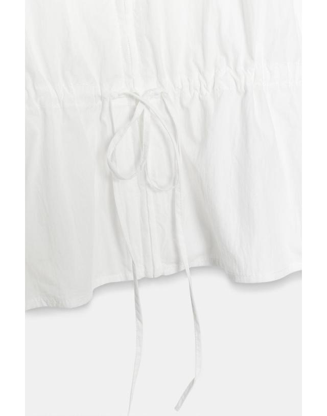 자라 자라 하이넥 드로스트링 나일론 자켓 4772/702/250 WHITE 화이트 착용컷