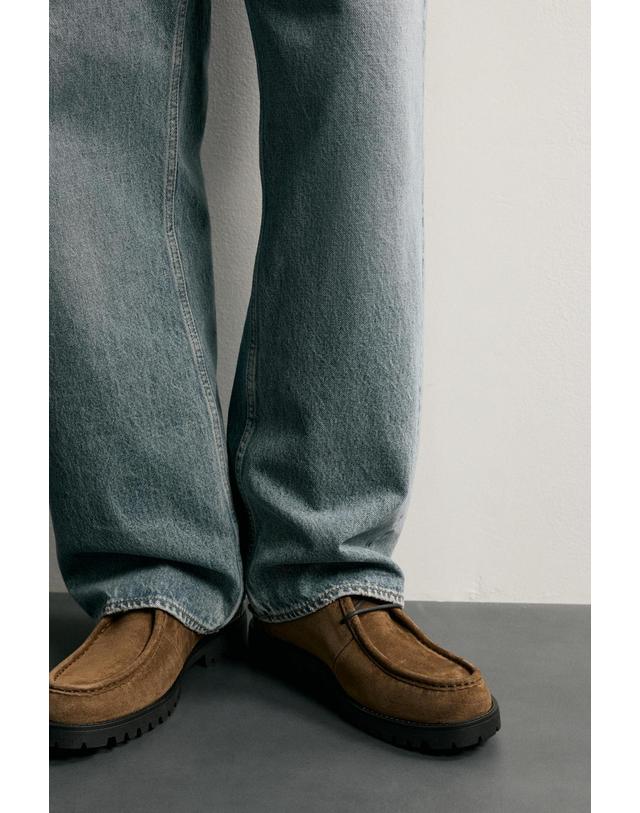 자라 자라 스웨이드 레더 레이스업 슈즈 2428/720/700 BROWN 브라운 착용컷