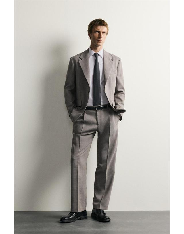 자라 자라 레귤러핏 울 혼방 수트 블레이저 6564/830/814 GREY / BEIGE 그레이 착용컷