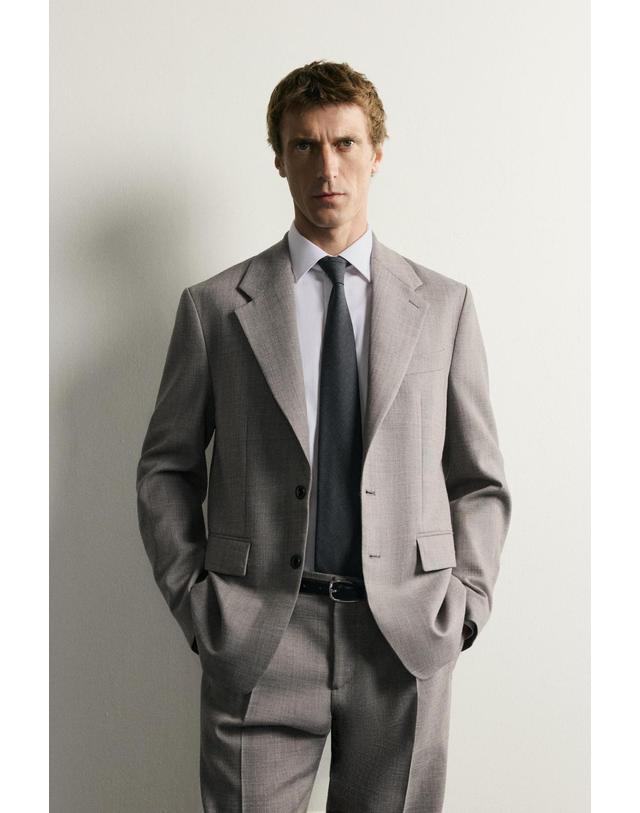 자라 자라 레귤러핏 울 혼방 수트 블레이저 6564/830/814 GREY / BEIGE 그레이 착용컷