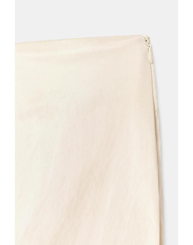 자라 자라 새틴 지퍼 미디 스커트 4391/509/710 BEIGE 베이지 착용컷