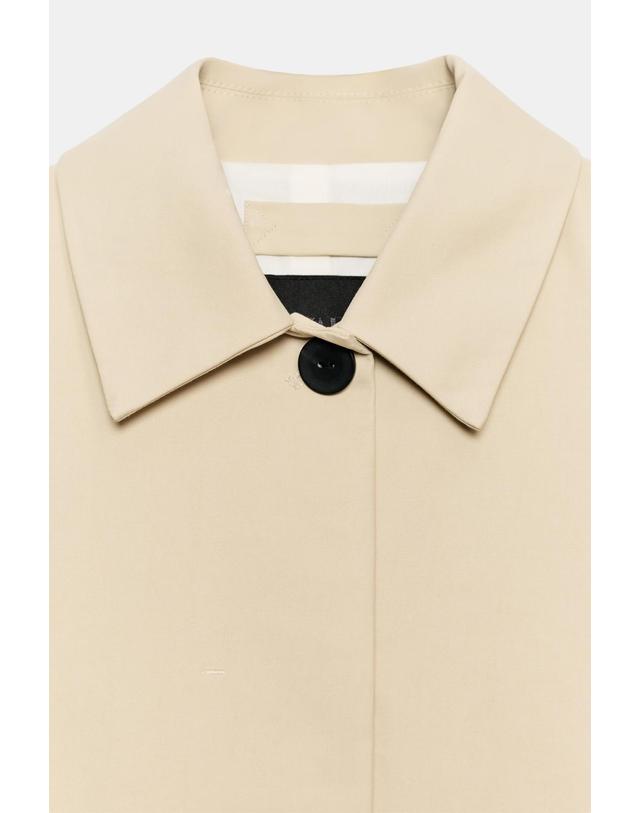 자라 자라 크롭 히든 버튼 반팔 자켓 0155/243/450 BEIGE 베이지 착용컷