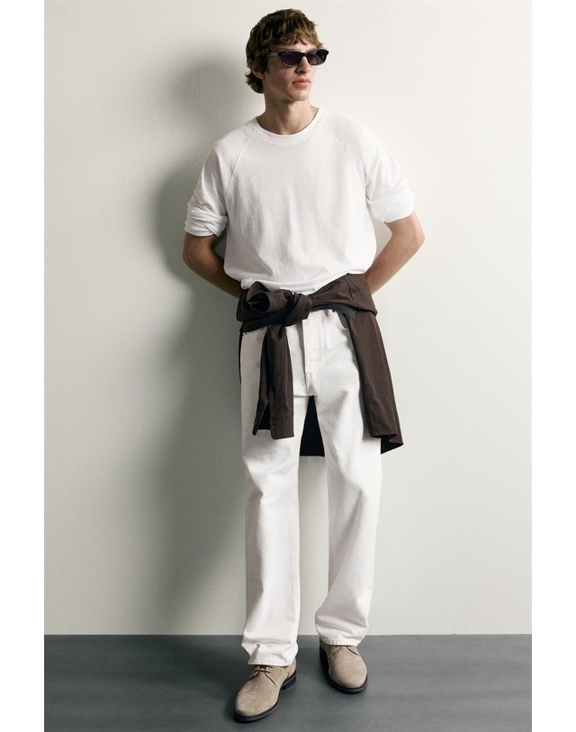 자라 자라 스웨이드 레더 더비 슈즈 2412/720/131 TAUPE GREY 베이지 착용컷