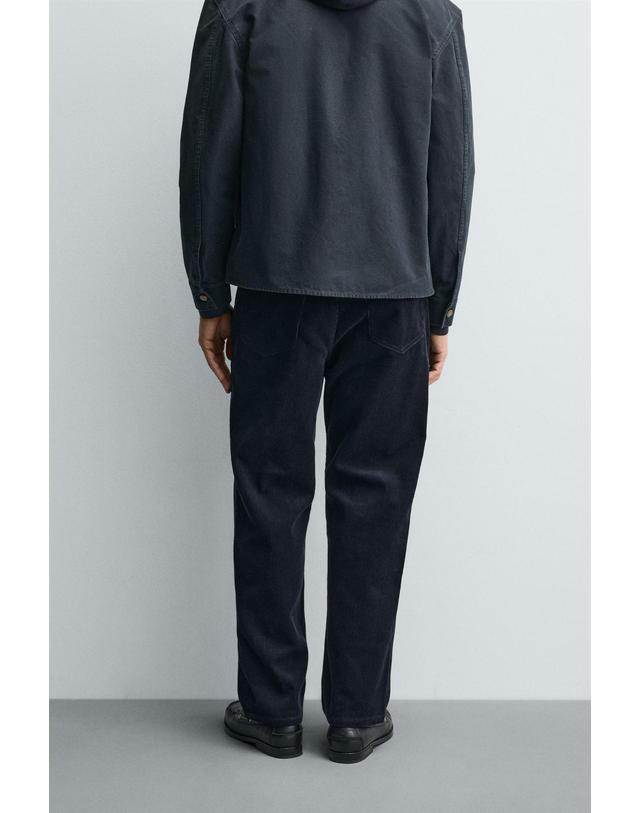자라 자라 코듀로이 레귤러핏 캐주얼 팬츠 4391/440/401 NAVY BLUE 블랙 착용컷