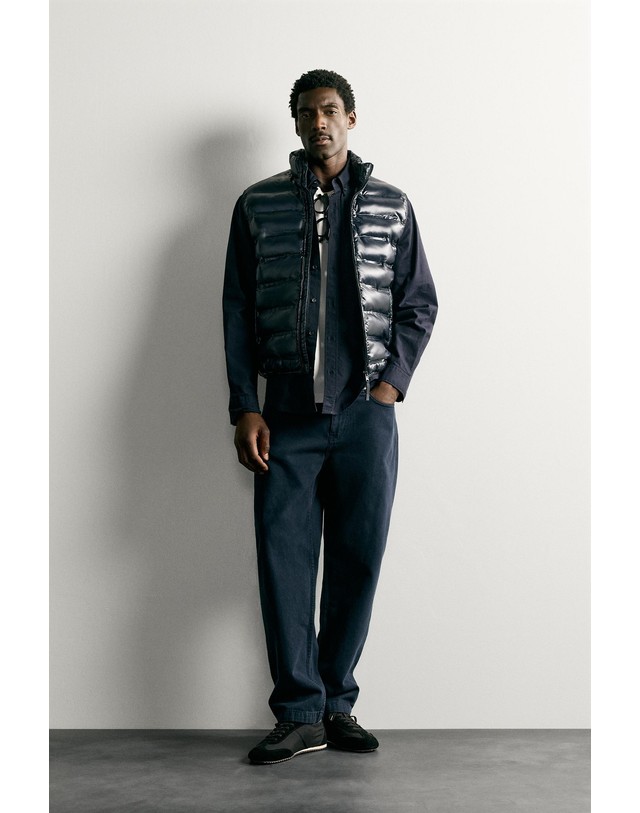 자라 자라 경량 발수 집업 패딩 베스트 4302/500/401 NAVY BLUE 네이비 착용컷