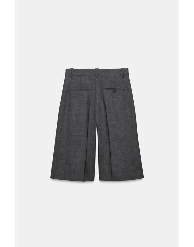 자라 자라 울 혼방 플리츠 버뮤다 팬츠 2003/806/803 GREY MARL 그레이 착용컷