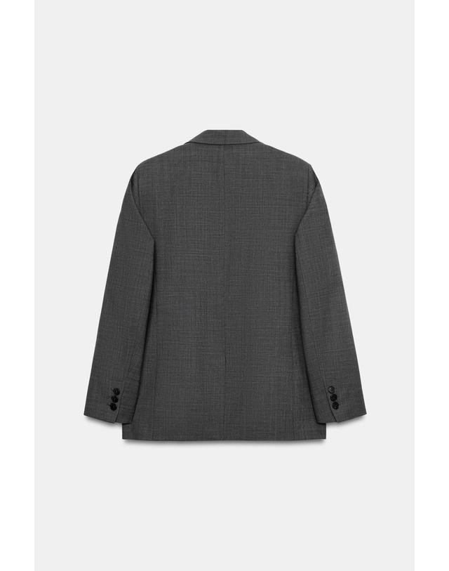 자라 자라 울 혼방 스트레이트 라펠 블레이저 7070/806/803 GREY MARL 그레이 착용컷