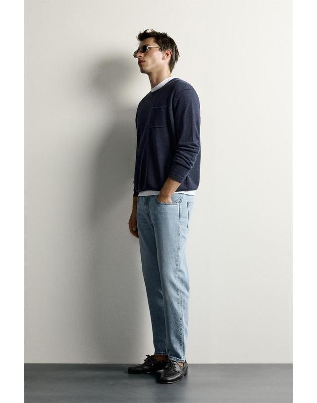 자라 자라 슬림핏 크롭 데님 청바지 4060/302/406 LIGHT BLUE 블루 착용컷