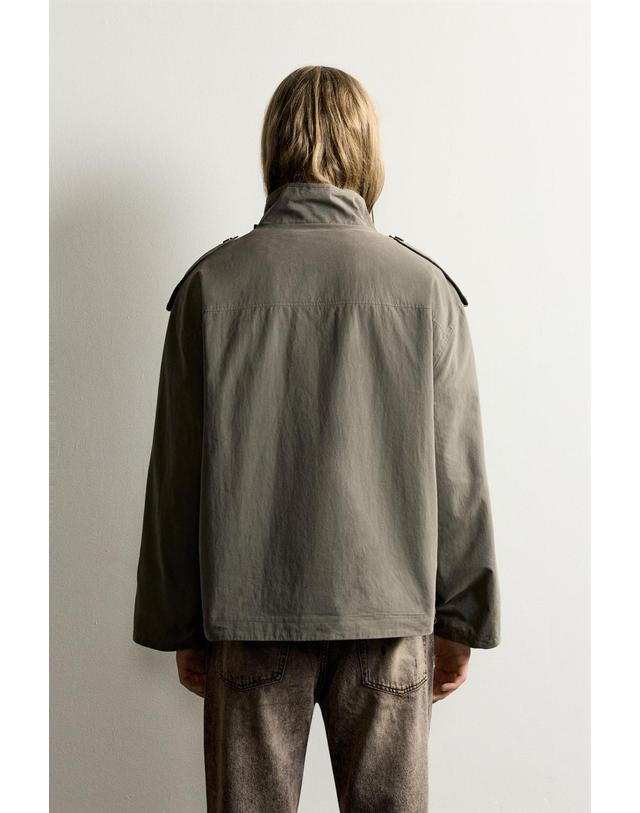자라 자라 크롭 테크니컬 트렌치 코트 4391/803/802 GREY 카키 착용컷