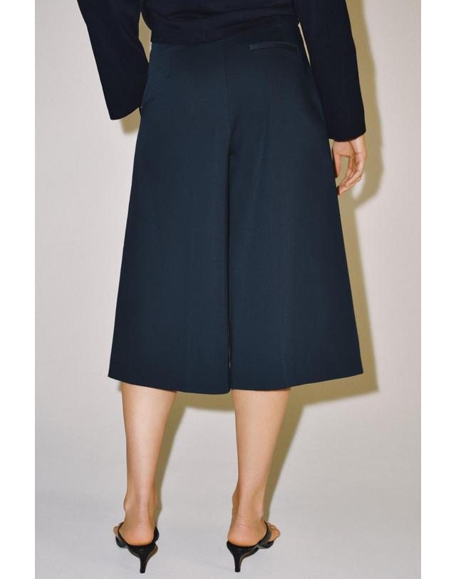 자라 자라 코튼 혼방 플리츠 버뮤다 팬츠 9479/253/401 NAVY BLUE 네이비 착용컷