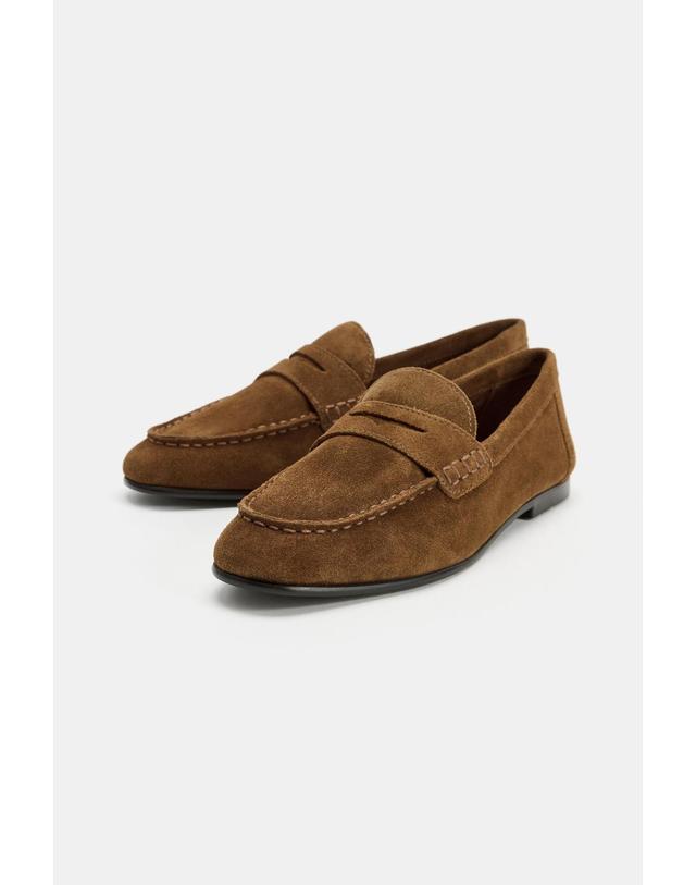 자라 자라 스플릿 스웨이드 페니 로퍼 2500/810/105 BROWN 브라운 착용컷