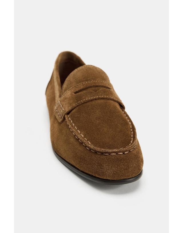 자라 자라 스플릿 스웨이드 페니 로퍼 2500/810/105 BROWN 브라운 착용컷