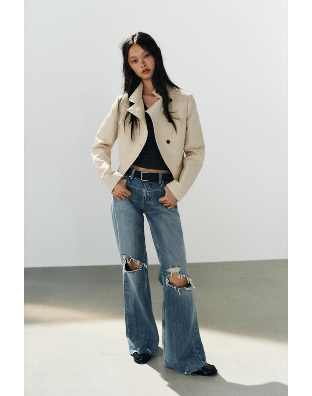 자라 자라 더블브레스트 버튼 슬림핏 블레이저 4749/703/710 BEIGE 베이지 착용컷