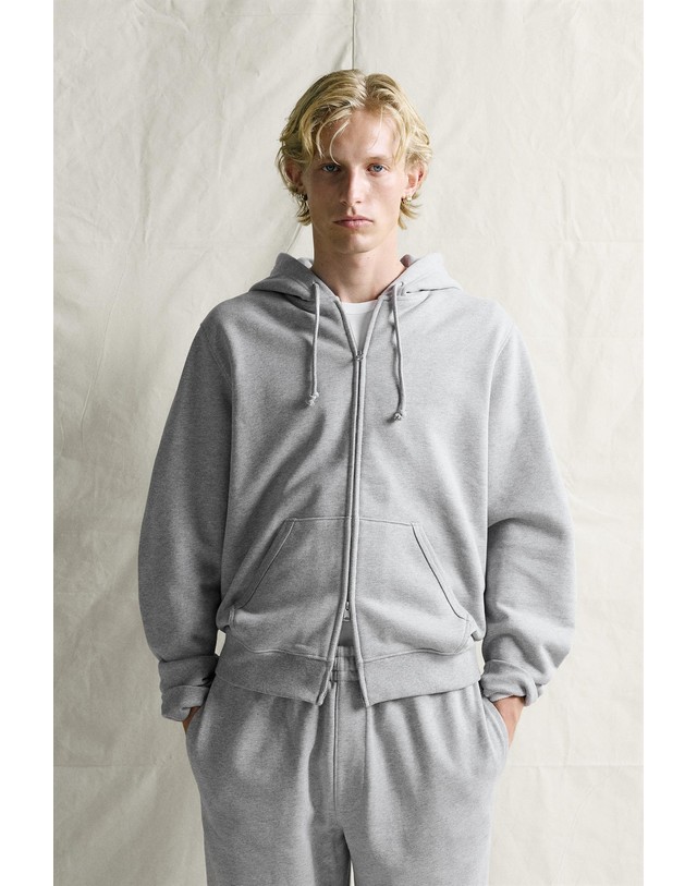 자라 자라 레귤러핏 포켓 후드 집업 4393/300/803 GREY MARL 그레이 착용컷