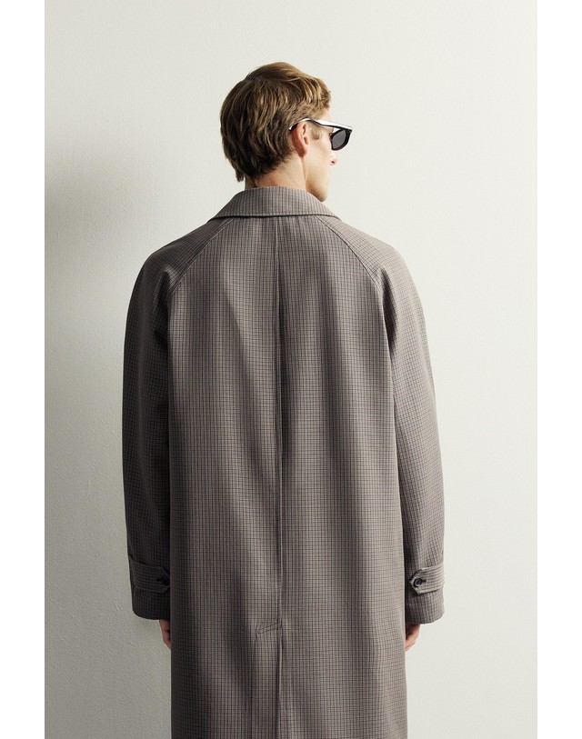 자라 자라 아론 레빈 체크 울 혼방 트렌치코트 4869/950/183 BEIGE 베이지 착용컷