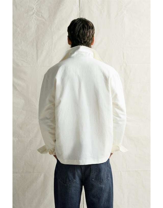 자라 자라 레귤러핏 햄프 코튼 오버셔츠 3692/303/251 OYSTER-WHITE 아이보리 착용컷