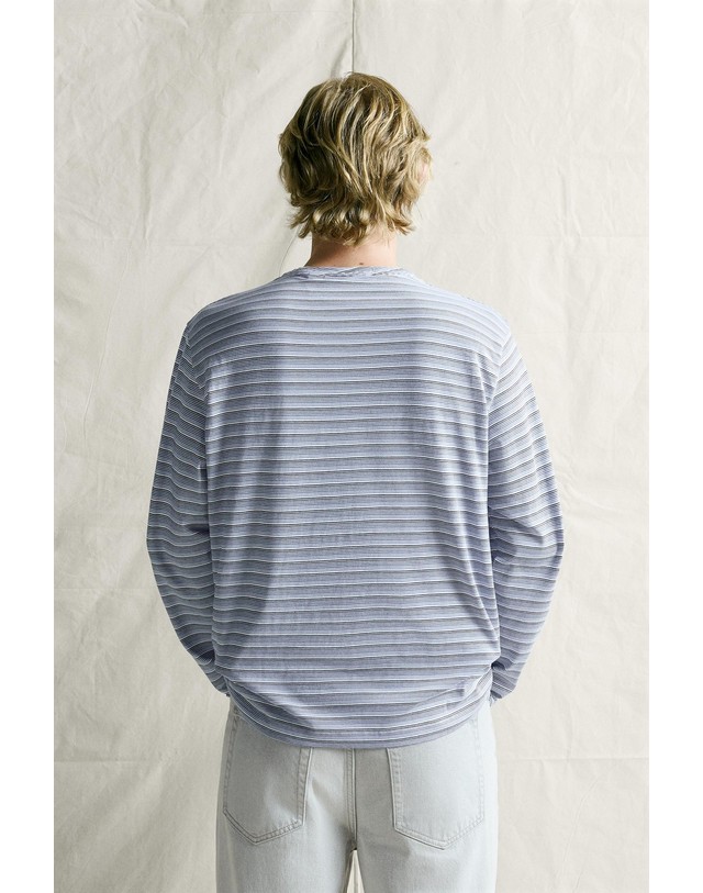 자라 자라 스트라이프 자카드 긴팔 티셔츠 4231/339/105 STRIPES 멀티컬러 착용컷