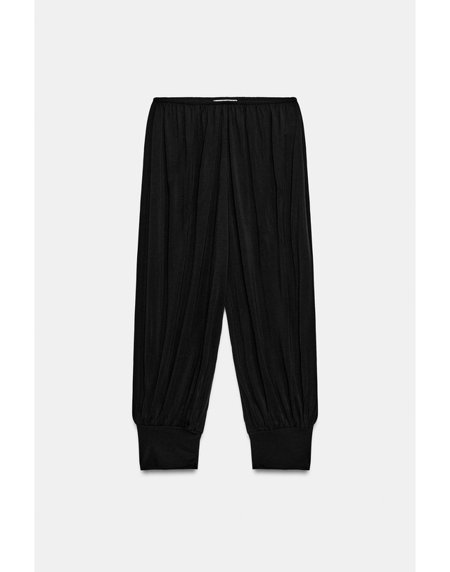 자라 자라 사루엘 밴딩 크롭 팬츠 5644/821/800 BLACK 블랙 착용컷