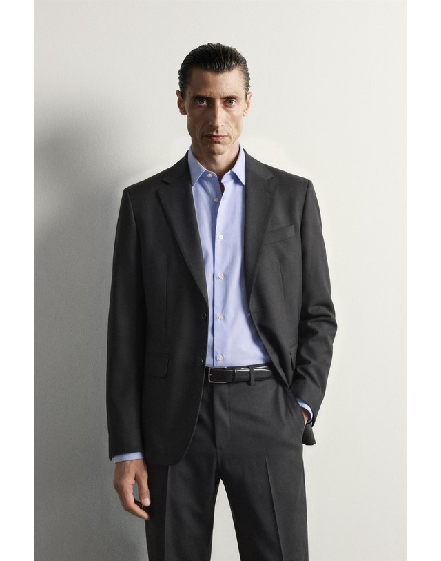 자라 자라 100% 울 수트 블레이저 6428/054/801 ANTHRACITE GREY 그레이 착용컷