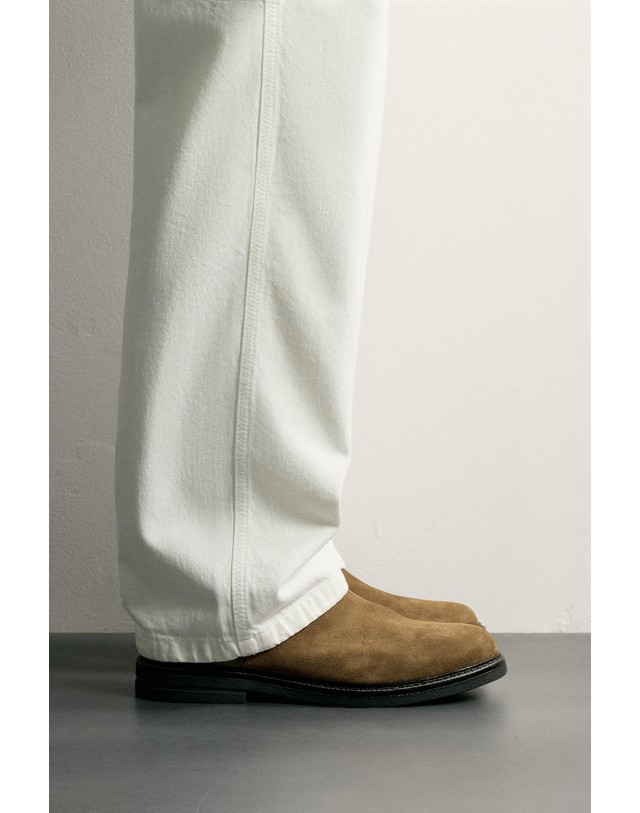 자라 자라 스웨이드 레더 첼시 부츠 2007/820/131 TAUPE GREY 카키 착용컷