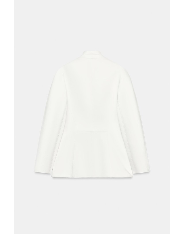자라 자라 새틴 칼라리스 블레이저 7833/961/251 OYSTER-WHITE 화이트 착용컷