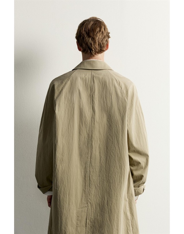 자라 자라 배색 릴렉스핏 트렌치 코트 8281/604/450 BEIGE 베이지 착용컷