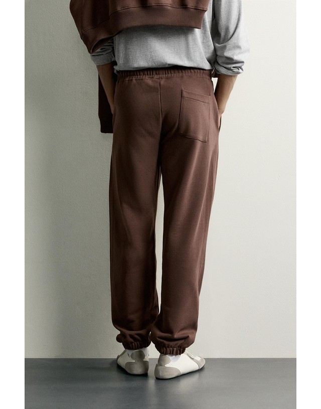 자라 자라 플리스 안감 조거 팬츠 0761/352/700 BROWN 브라운 착용컷
