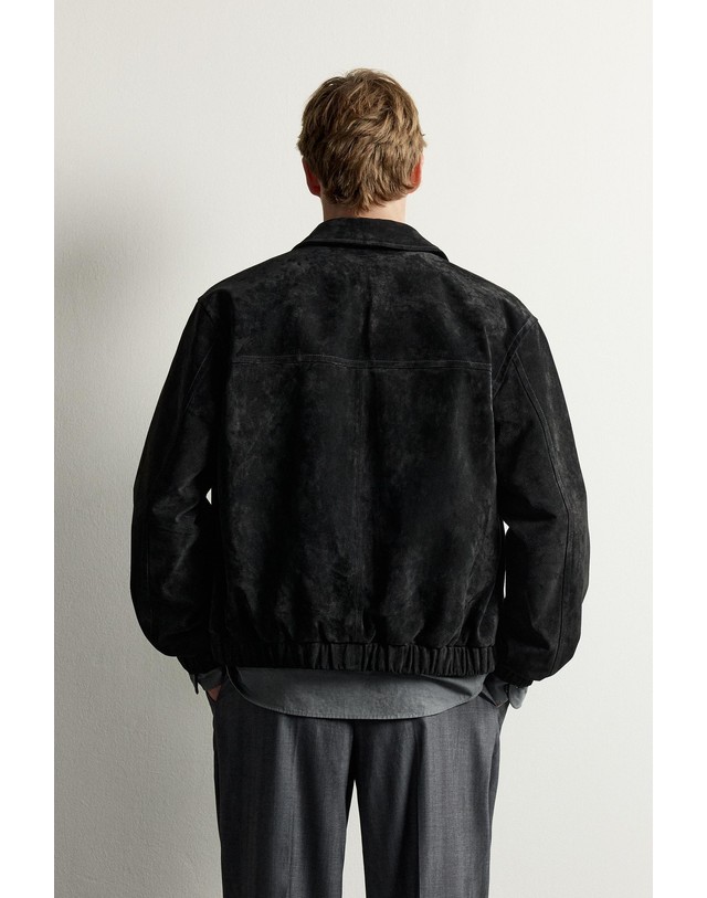 자라 자라 스웨이드 레더 집업 자켓 8281/758/800 BLACK 블랙 착용컷