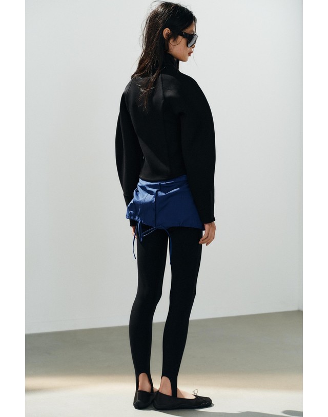 자라 자라 스포티 리본 발레리나 플랫 5240/810/800 BLACK 블랙 착용컷