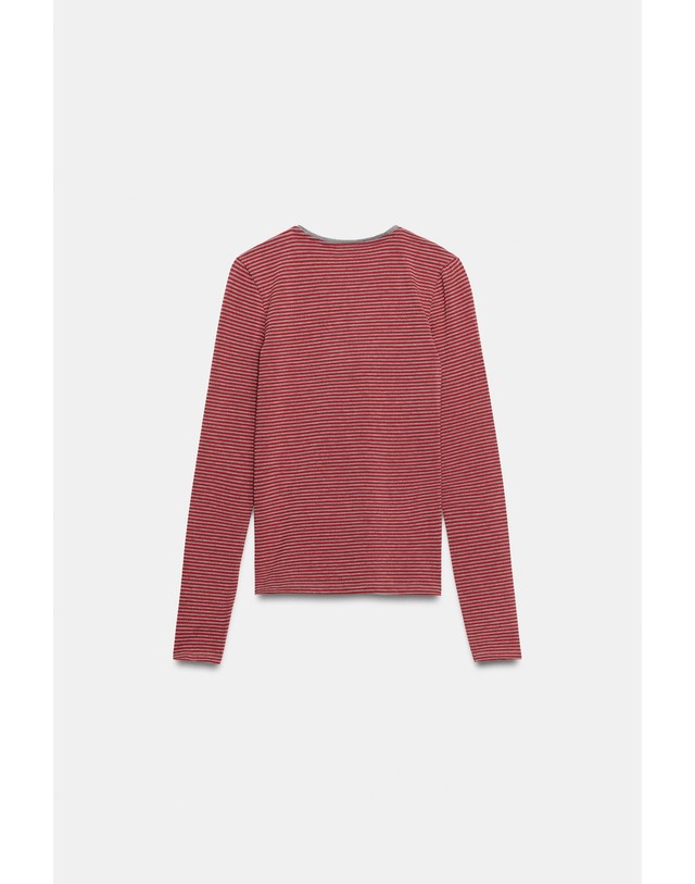 자라 자라 스트라이프 헨리넥 긴팔 티셔츠 5039/661/104 STRIPED 멀티컬러 착용컷