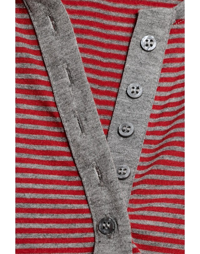 자라 자라 스트라이프 헨리넥 긴팔 티셔츠 5039/661/104 STRIPED 멀티컬러 착용컷