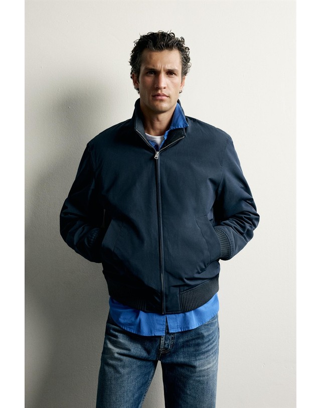 자라 자라 레귤러핏 패딩 봄버 자켓 3918/215/401 NAVY BLUE 네이비 착용컷