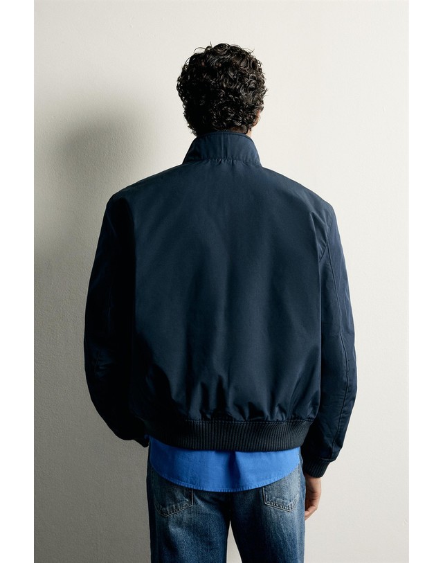 자라 자라 레귤러핏 패딩 봄버 자켓 3918/215/401 NAVY BLUE 네이비 착용컷