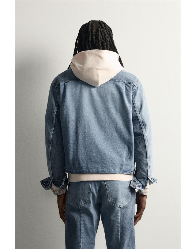 자라 자라 크롭 트러커 데님 자켓 6216/401/406 LIGHT BLUE 블루 착용컷