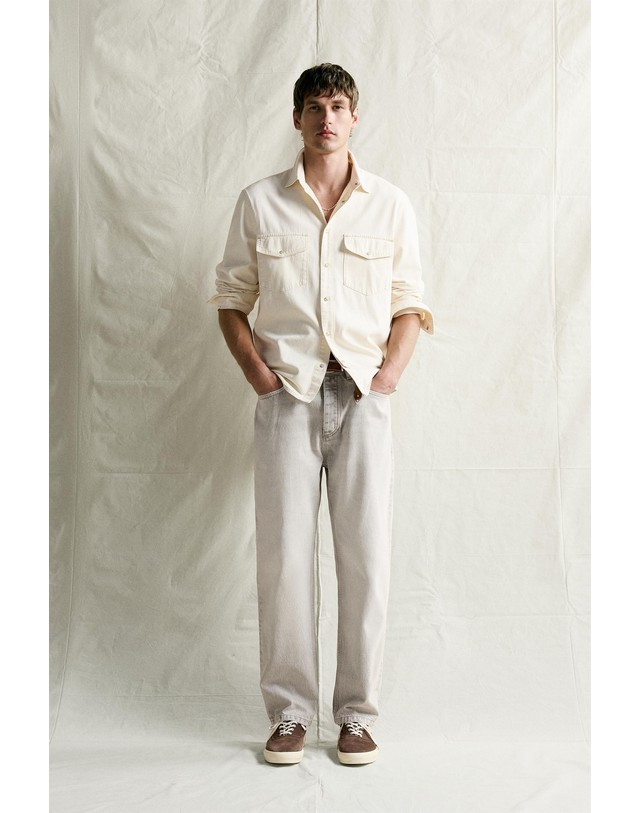자라 자라 스트레이트 앵클핏 데님 팬츠 3991/334/811 LIGHT GREY 그레이 착용컷