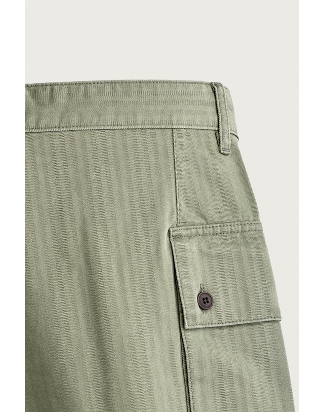 자라 자라 헤링본 릴렉스핏 카고 팬츠 5862/318/505 KHAKI 카키 착용컷