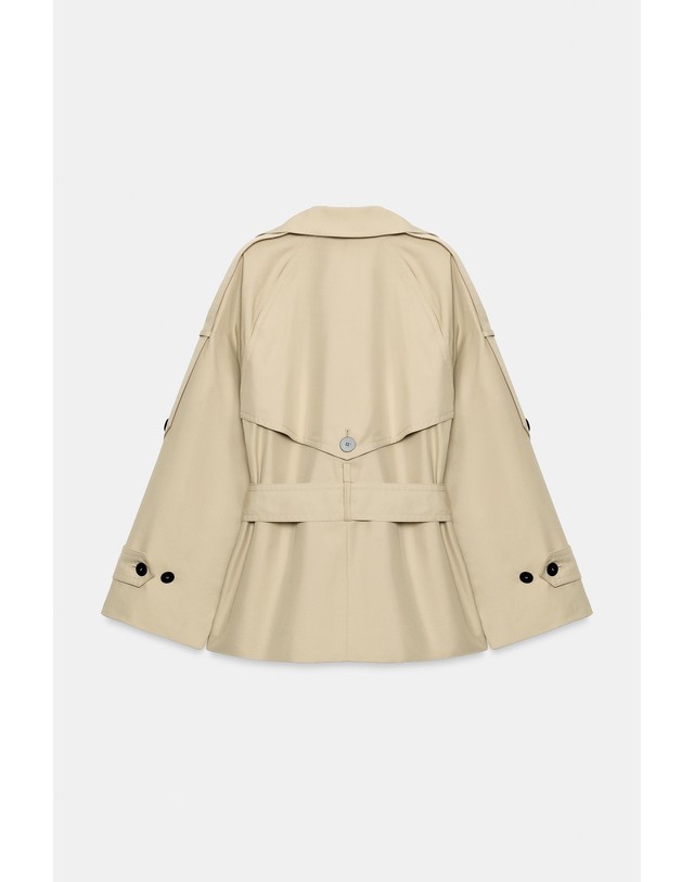 자라 자라 발수 테크니컬 숏 트렌치코트 0518/240/721 LIGHT BEIGE 베이지 착용컷