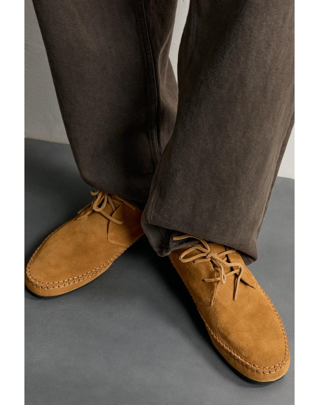 자라 자라 스웨이드 레이스업 앵클 부츠 2094/720/700 BROWN 브라운 착용컷