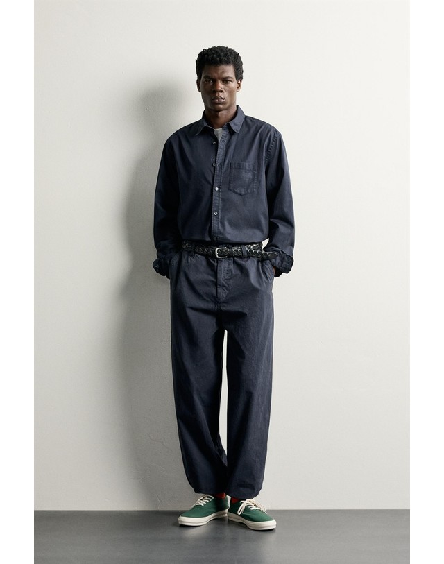 자라 자라 릴렉스핏 포켓 긴팔 셔츠 4798/589/401 NAVY BLUE 네이비 착용컷