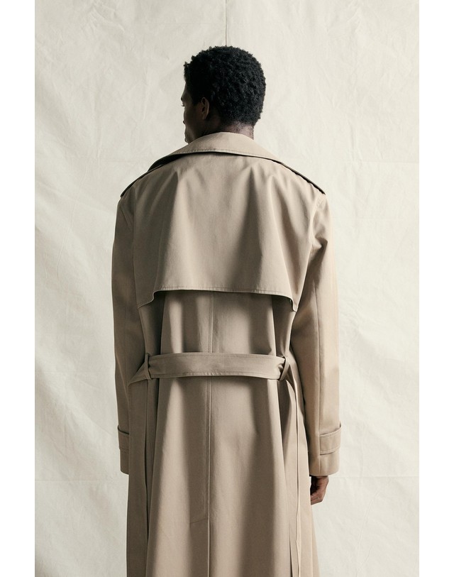 자라 자라 발수 코팅 벨트 트렌치 코트 4044/150/092 LIGHT BEIGE 베이지 착용컷