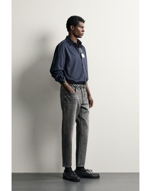 자라 자라 슬림 크롭 워싱 데님 청바지 4806/302/802 GREY 그레이 착용컷
