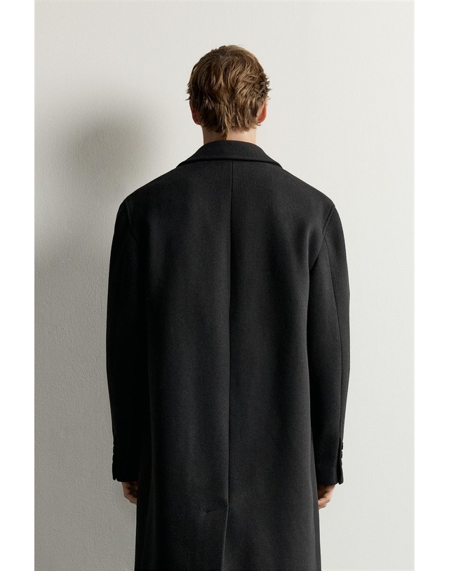 자라 자라 릴렉스핏 울 혼방 롱 코트 8281/615/800 BLACK 블랙 착용컷