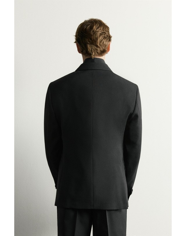 자라 자라 턱시도 스타일 울 혼방 블레이저 4414/978/800 BLACK 블랙 착용컷
