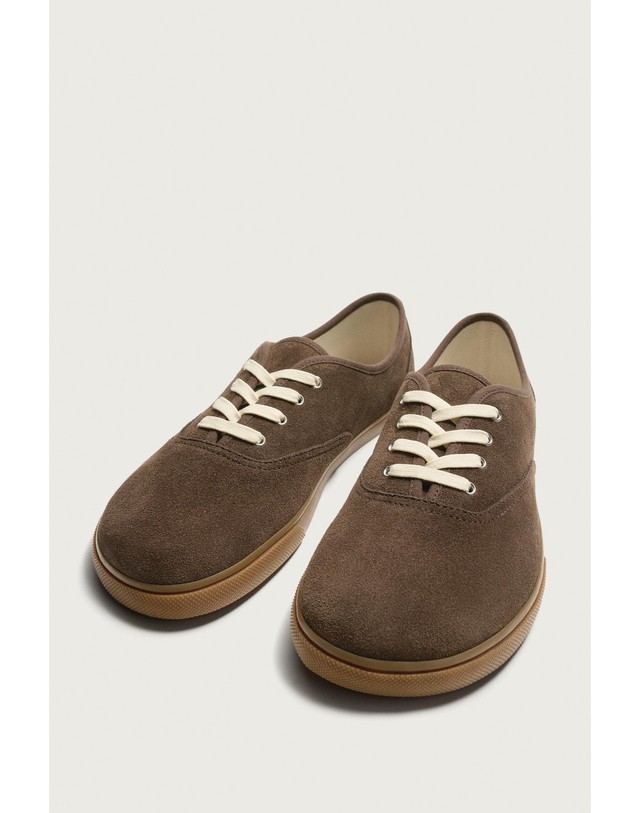 자라 자라 베어풋 스웨이드 스니커즈 2250/820/700 BROWN 브라운 착용컷