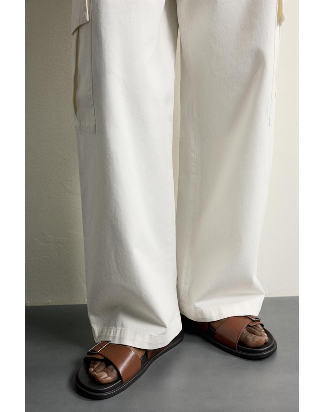 자라 자라 더블 스트랩 슬라이드 샌들 2703/720/700 BROWN 브라운 착용컷